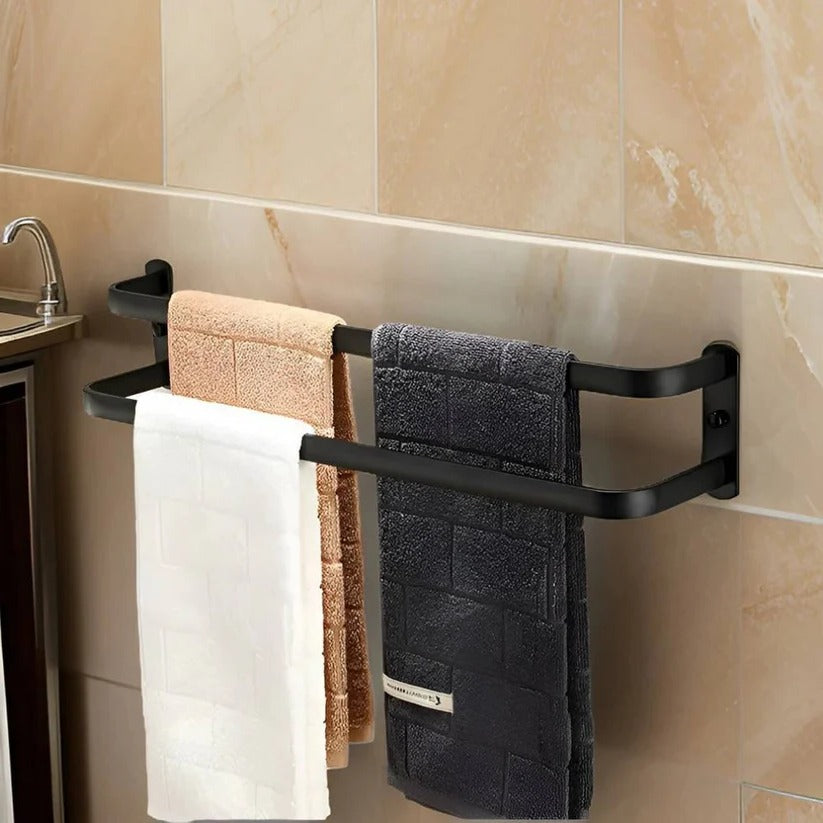 Stylischer Aluminium Handtuchhalter für die Wandmontage
