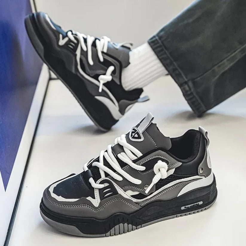 Robuste Herren-Sneaker mit Dickem Sohlenprofil für den Alltag