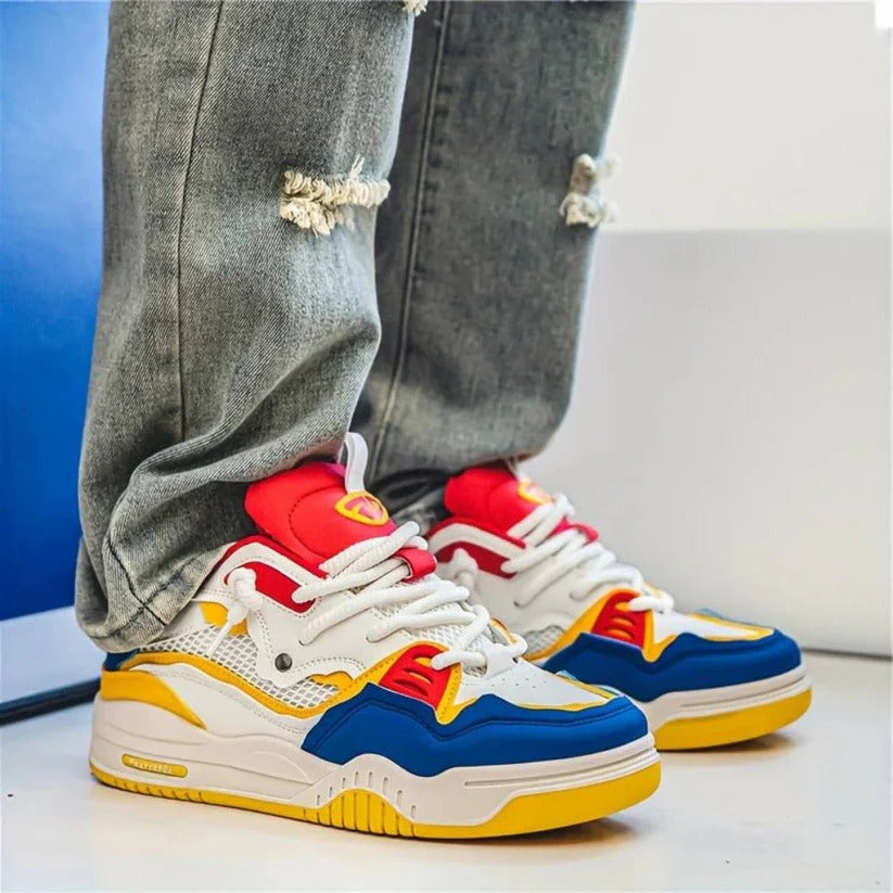 Robuste Herren-Sneaker mit Dickem Sohlenprofil für den Alltag