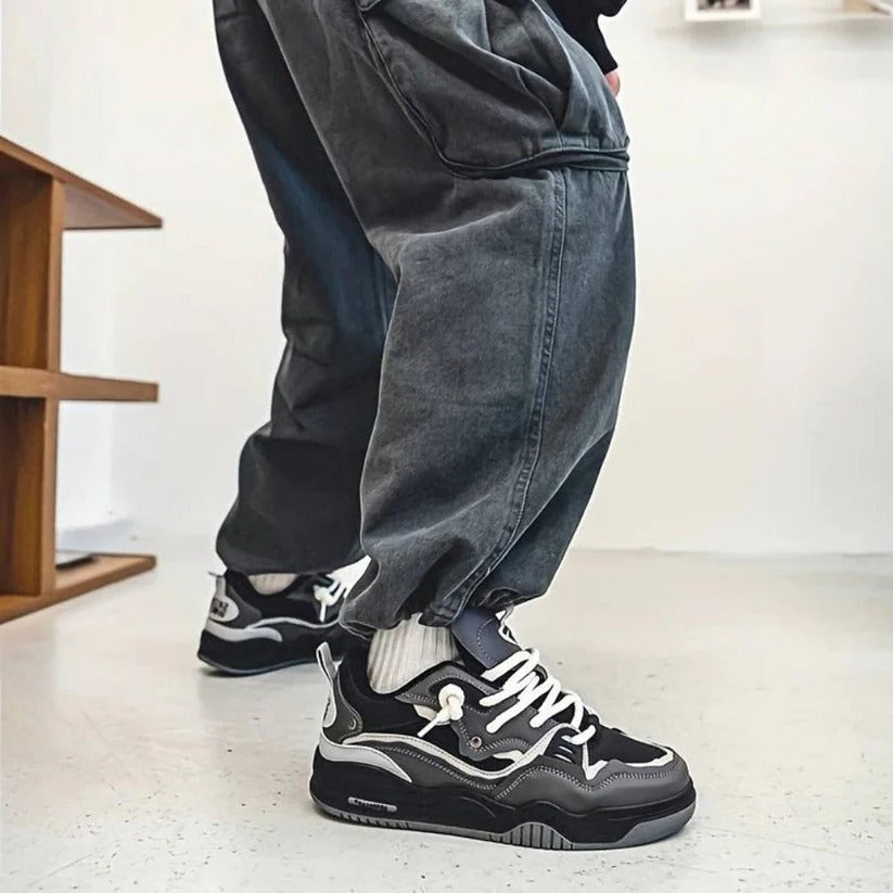 Hochwertige Herren Sneaker mit Dickem Sohlenprofil für Jeden Tag