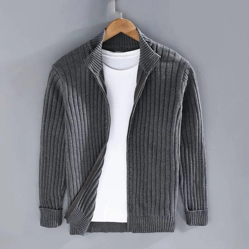Modischer Herren Strickjacke mit Reißverschluss