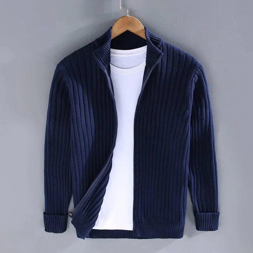 Modischer Herren Strickjacke mit Reißverschluss