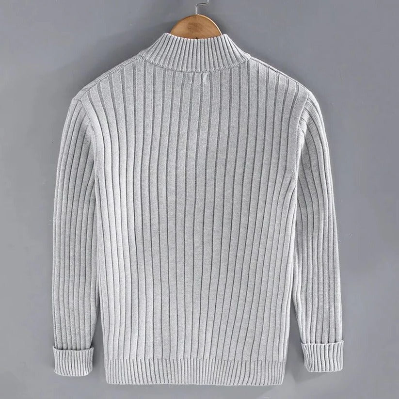Modischer Herren Strickjacke mit Reißverschluss