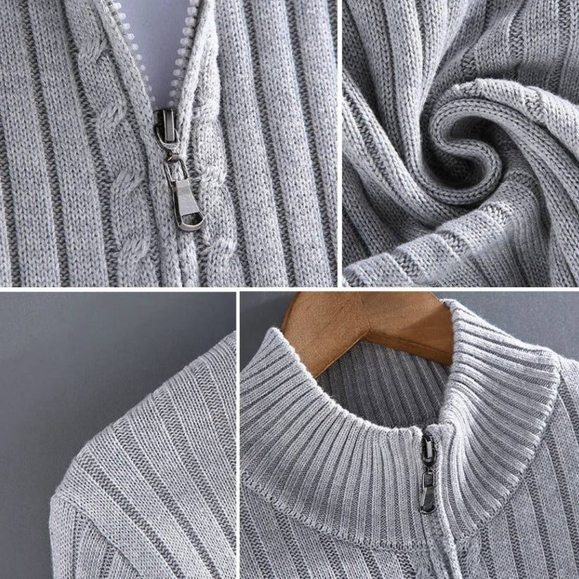 Herren Strickjacke mit Reißverschluss – Stilvoll und Vielseitig