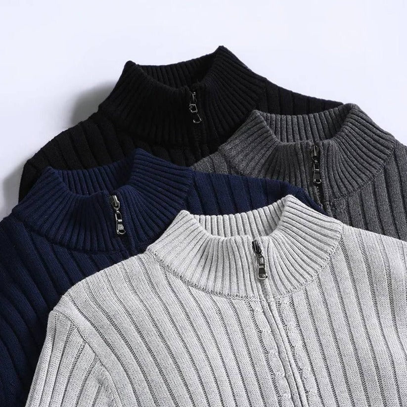 Modischer Herren Strickjacke mit Reißverschluss