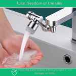Wasserhahn-Aufsatz mit 1440° Drehung und integriertem Wassersparer