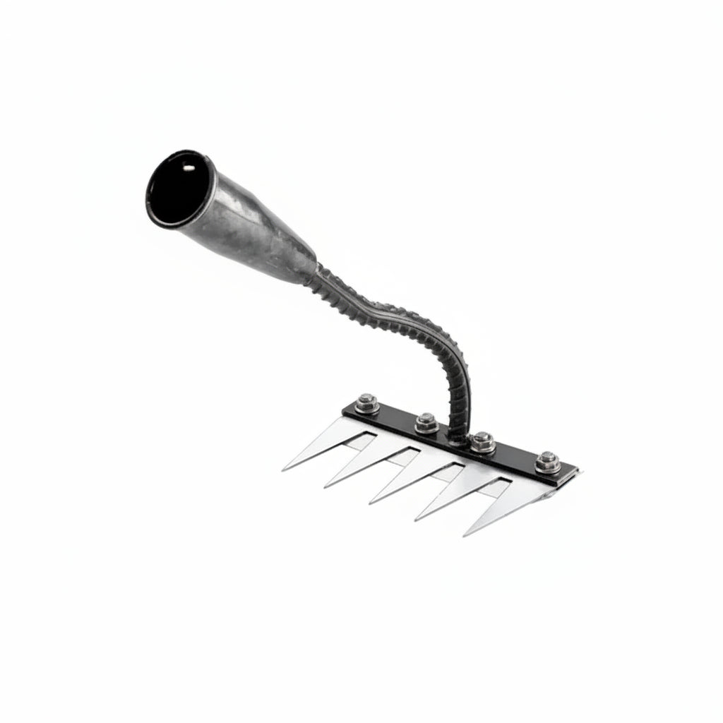 Ergonomischer Gartenrechen aus Stahl für effiziente Unkrautentfernung