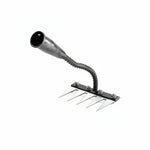 Ergonomischer Gartenrechen aus Stahl für effizientes Unkrautjäten