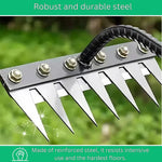 Ergonomischer Gartenrechen aus Stahl für effiziente Unkrautentfernung