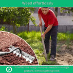 Ergonomischer Gartenrechen aus Stahl für effizientes Unkrautjäten