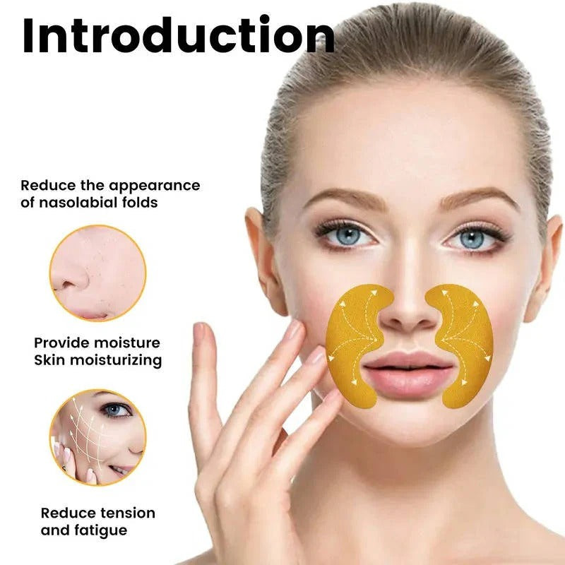 Feuchtigkeitsspendende Gesichtspflaster für Falten und Linien, 10er Pack