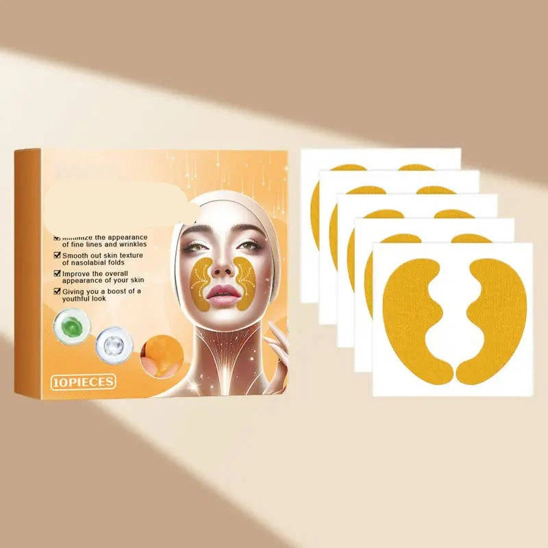Feuchtigkeitsspendende Gesichtspflaster für Falten und Linien, 10er Pack