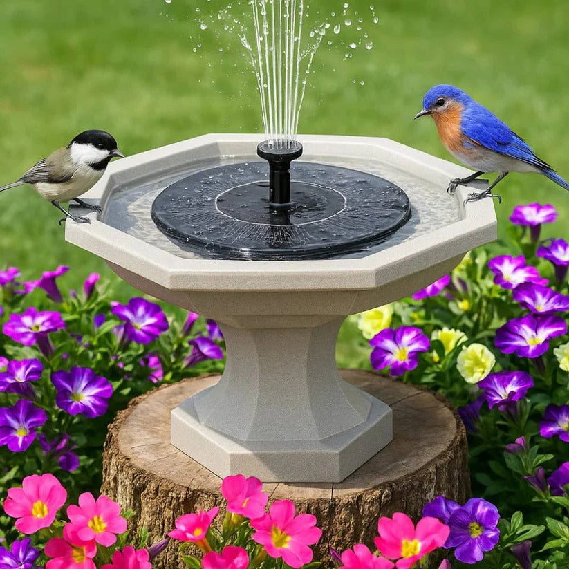 Sonnenbetriebene Mini-Wasserfontäne für Garten und Außenbereich