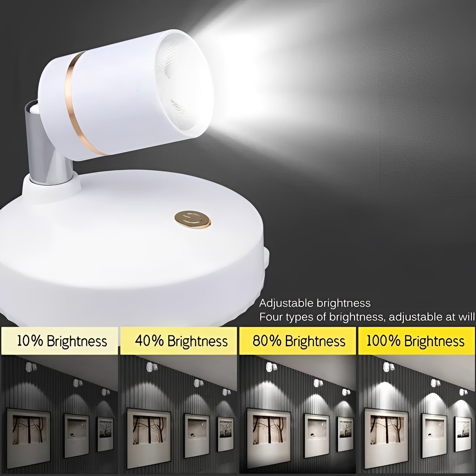 Kabelloser LED-Strahler mit warmem Ambiente-Licht