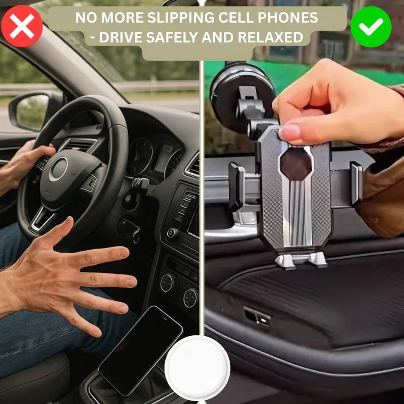 360-Grad Drehbarer Handyhalter für das Auto mit Saugfuß