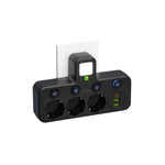 Intelligente Steckdosenleiste mit USB und USB-C für schnelles Laden