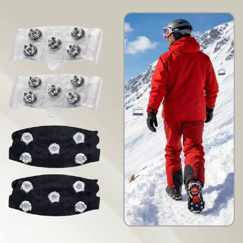Rutschfeste Eisgripper mit Stahlspikes für sicheres Winterlaufen