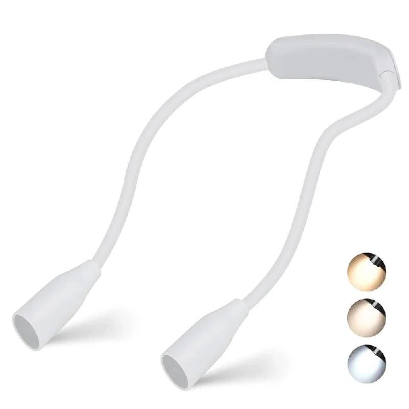 Flexibles, wiederaufladbares LED-Nackenlicht für ungestörtes Lesen