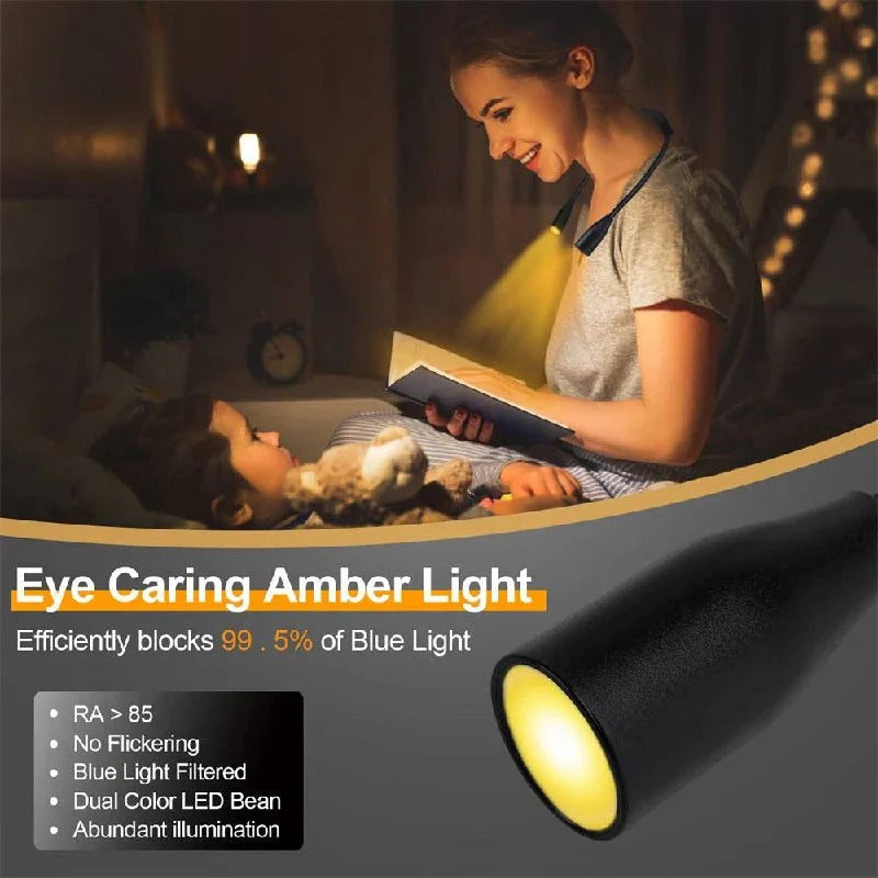 Flexibles, wiederaufladbares LED-Nackenlicht für ungestörtes Lesen