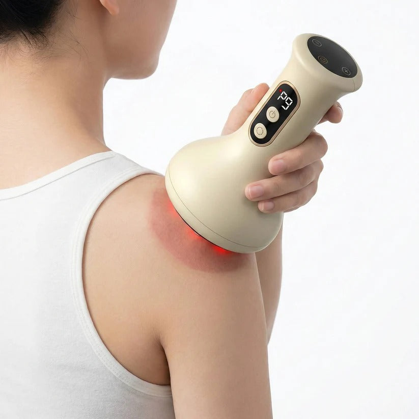 Wärmendes Vakuum-Massagegerät mit LED-Anzeige für Entspannung