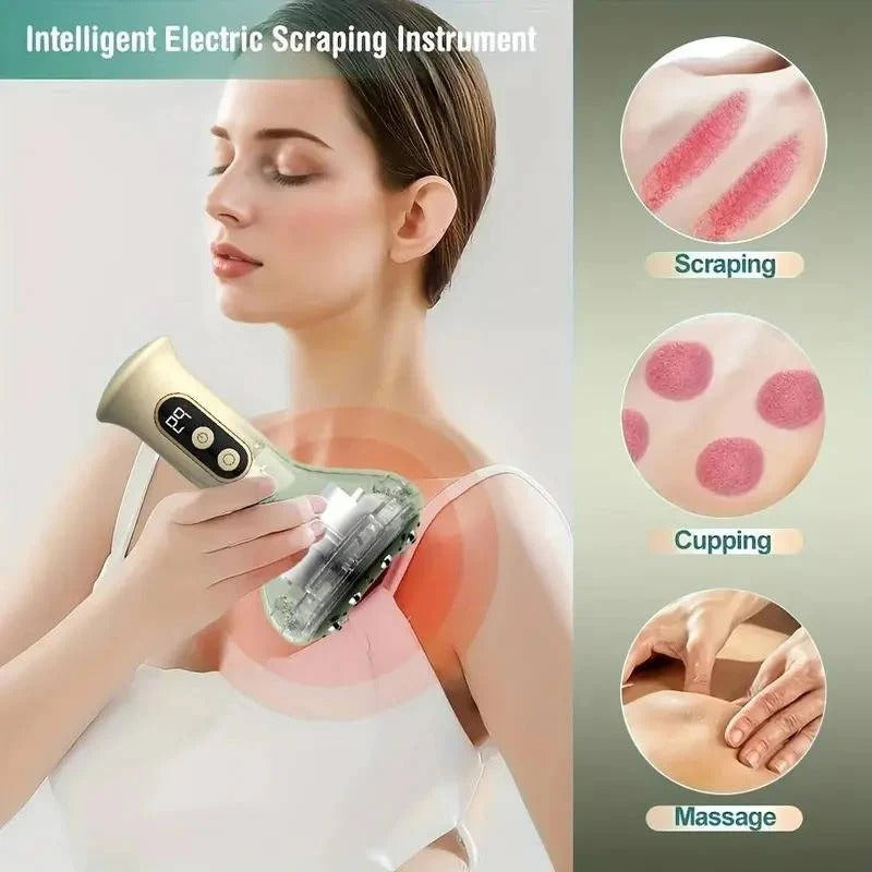 Wärmendes Vakuum-Massagegerät mit LED-Anzeige für Entspannung