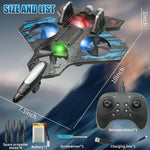 Kinderfreundliches RC Flugzeug mit 360° Drehungen und LED-Lichtern