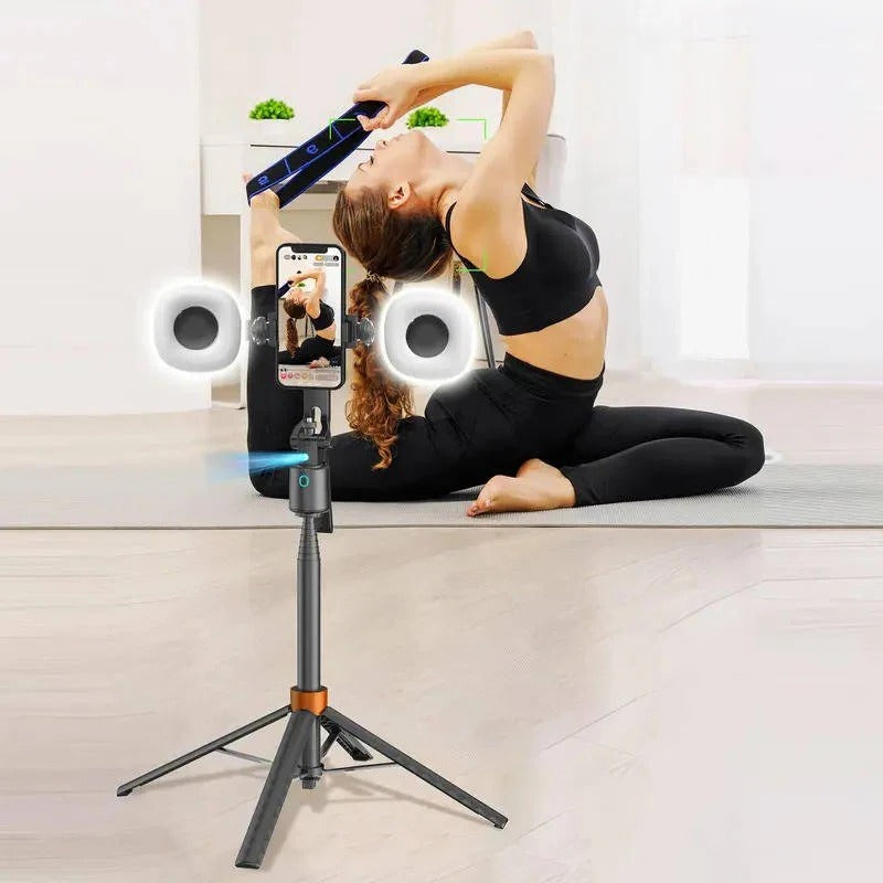 Intelligenter Smartphone-Ständer mit automatischer Verfolgung und Dual-Licht für Live-Streaming
