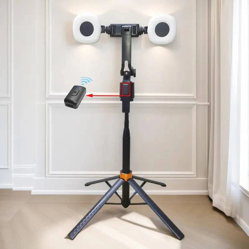 Intelligenter Smartphone-Stativ mit automatischer Verfolgung und dualen Lichtern für Livestreaming und Vlogging