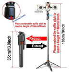 Intelligenter Smartphone-Ständer mit automatischer Verfolgung und Dual-Licht für Live-Streaming
