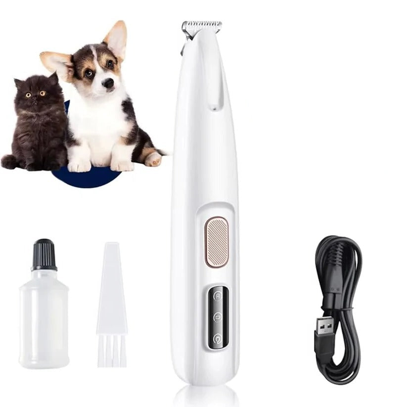 Kabelloser Tierpflege-Trimmer mit LED-Beleuchtung und Keramikklinge