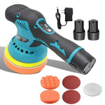 Kabelloser Polierer für Autos mit 6 Geschwindigkeiten und 9mm Orbit, 15 cm Pad