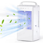Kompakter USB Tischventilator mit sanftem Licht und Timer-Funktion