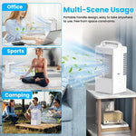 Kompakter USB Tischventilator mit sanftem Licht und Timer-Funktion