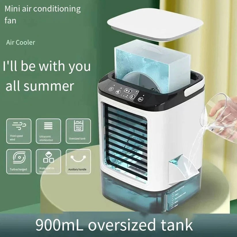 Kompakter Luftkühler mit 900ml Wassertank und 3 Geschwindigkeiten