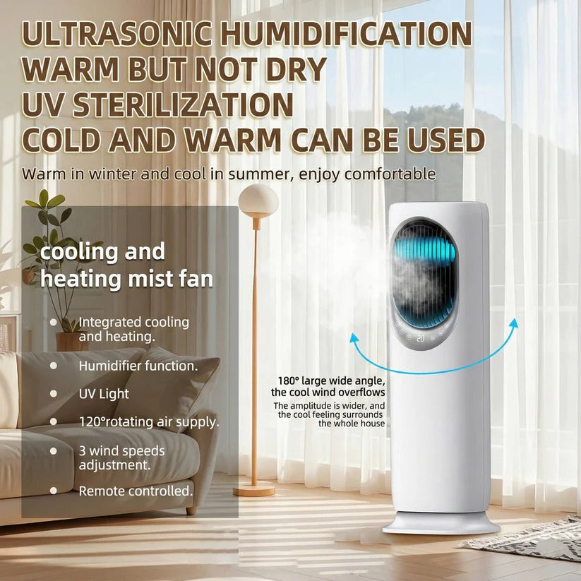 Multifunktionaler Klimaanlagenventilator mit Befeuchtung und Fernbedienung