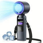 3-in-1 Tragbarer Ventilator mit Taschenlampe und LED-Anzeige