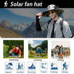 Luftiger Sonnenhut mit Integrierten Solarventilatoren für Draussen