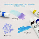 Kompaktes Aquarellset für Reisen mit Palette, Pinsel und Skizzenbuch
