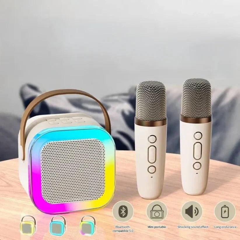 Tragbare Karaoke-Anlage mit Bluetooth und Dualmikrofonen
