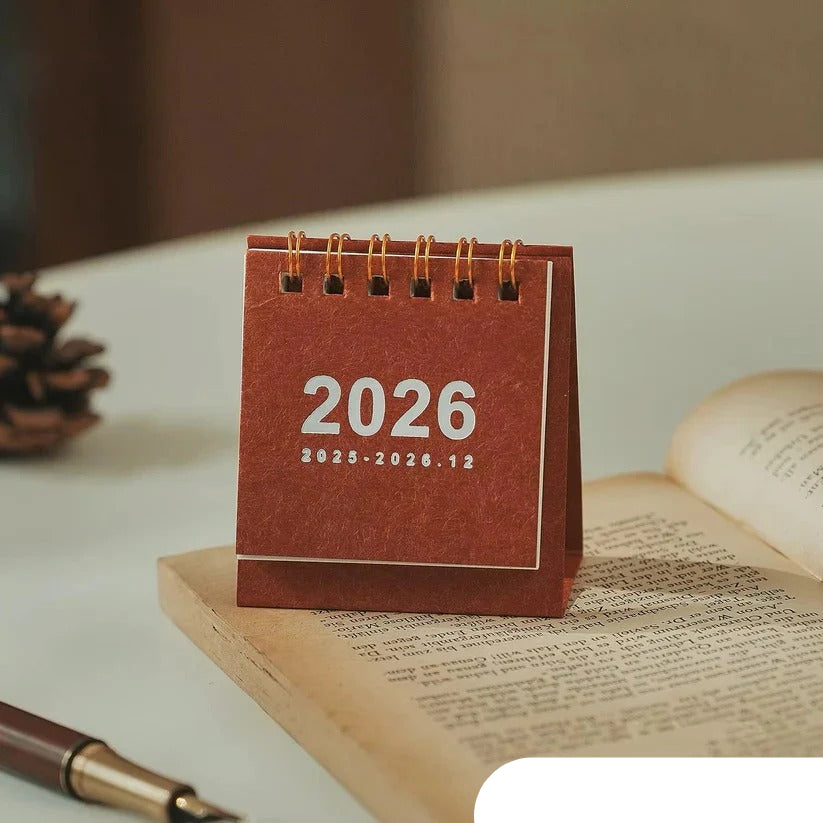 2026 Tischkalender mit praktischem Planungsdesign