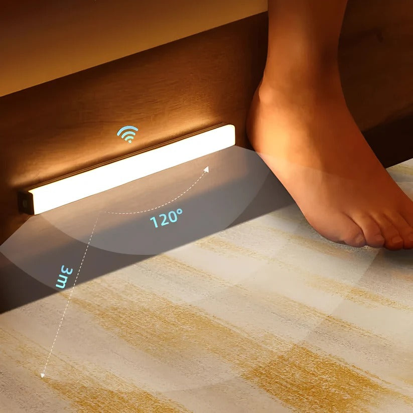 Bewegungsgesteuerter LED-Streifen mit Warmlicht für stimmungsvolle Innenräume