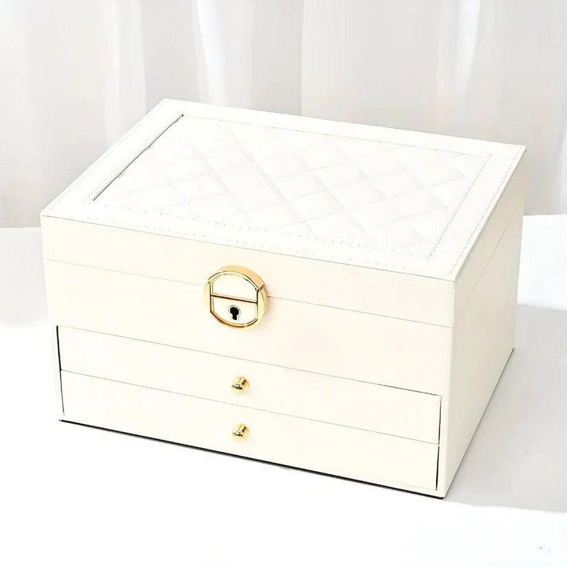 Elegante Schmuckaufbewahrungsbox mit Mehrschicht-Design