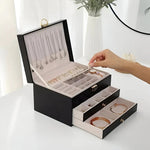 Elegante Schmuckaufbewahrungsbox mit Mehrschicht-Design