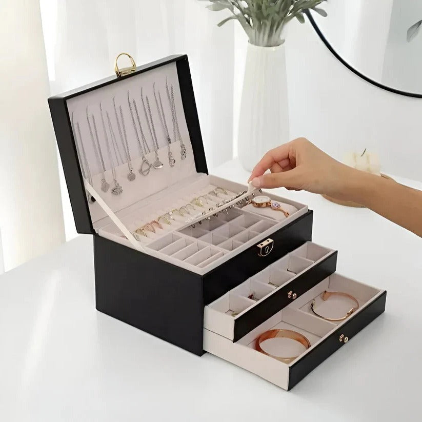 Elegante Schmuckaufbewahrung mit Mehrfachfächern