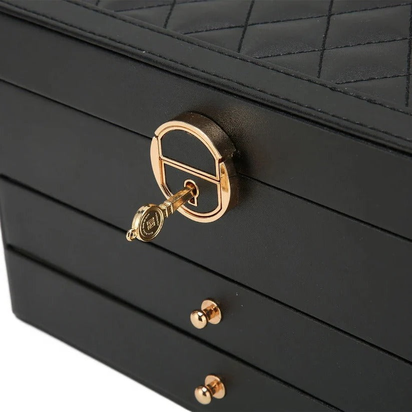 Elegante Schmuckaufbewahrungsbox mit Mehrschicht-Design