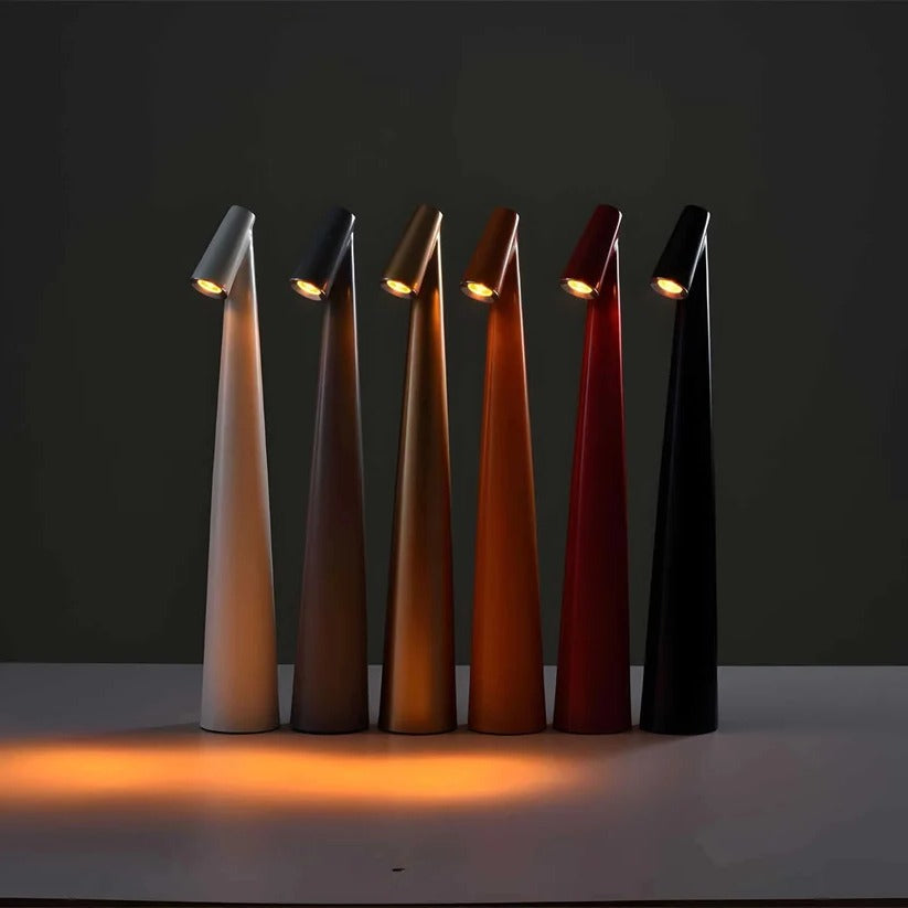 Tragbare Aluminium Tischlampe mit USB-Aufladung und Dimmfunktion