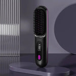 Kabelloser Haarglätter mit USB-Ladefunktion und LCD-Anzeige