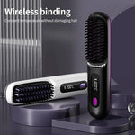 Kabelloser Haarglätter mit USB-Ladefunktion und LCD-Anzeige