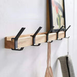 Wandgarderobe mit 5 verstellbaren Doppelhaken
