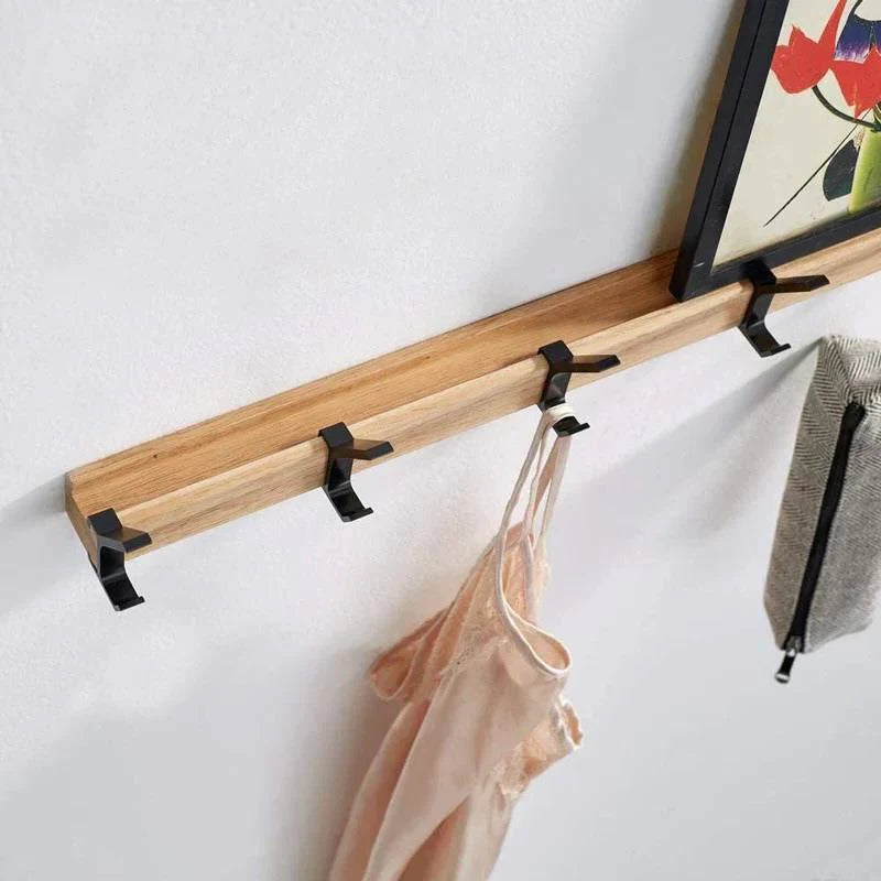 Wandgarderobe mit 5 verstellbaren Doppelhaken